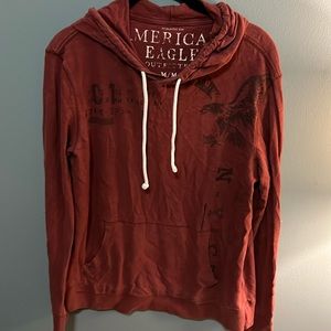 American Eagle Long Sleeve Hooded Tee Shirt M Medium
